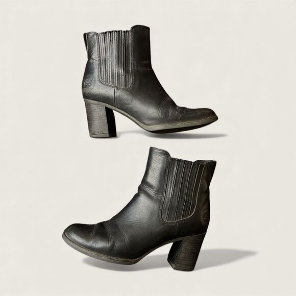 Women's Timberland Atlantic Heights Double Gore Chelsea Boots Black US 7.5 - Picture 3 of 14